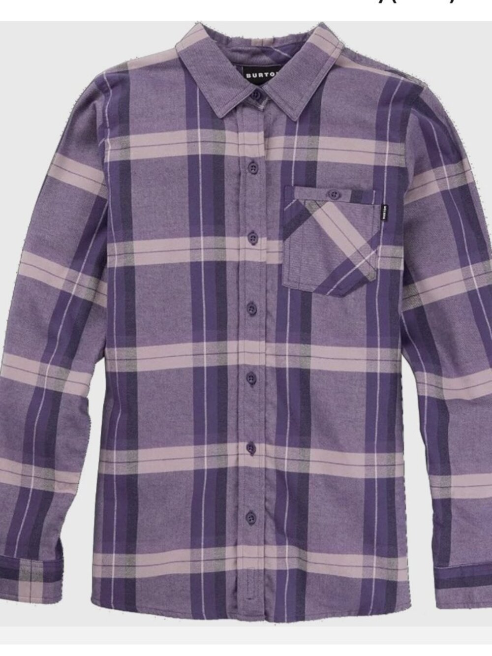 Burton Favorite Long Sleeve Flannel Shirt – Purple Plaid - Womens Size Small